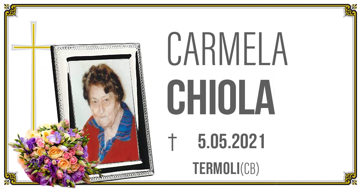 CARMELA CHIOLA 5.05.2021