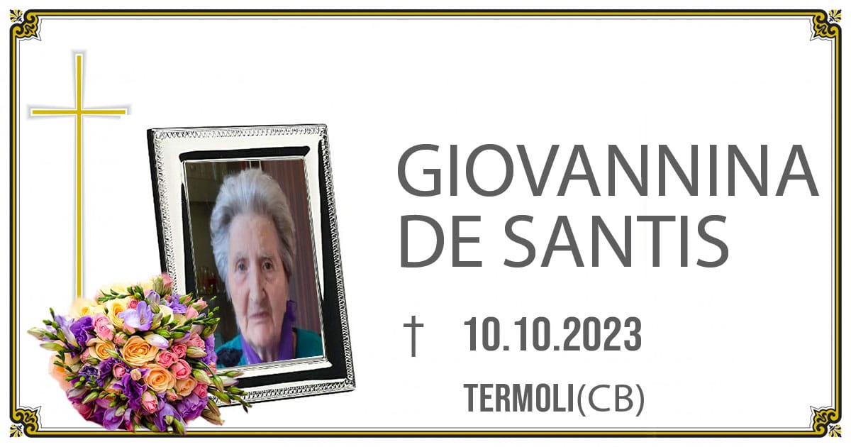 GIOVANNINA DE SANTIS 11/10/2023   